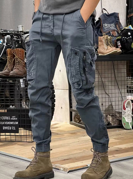 Men's Cargo Pants with Drawstring Waist