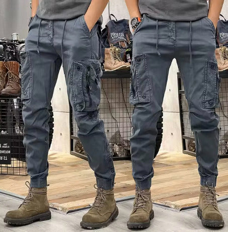 Men's Cargo Pants with Drawstring Waist