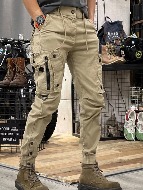 Men's Cargo Pants with Drawstring Waist