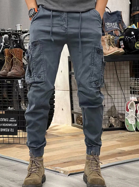 Men's Cargo Pants with Drawstring Waist