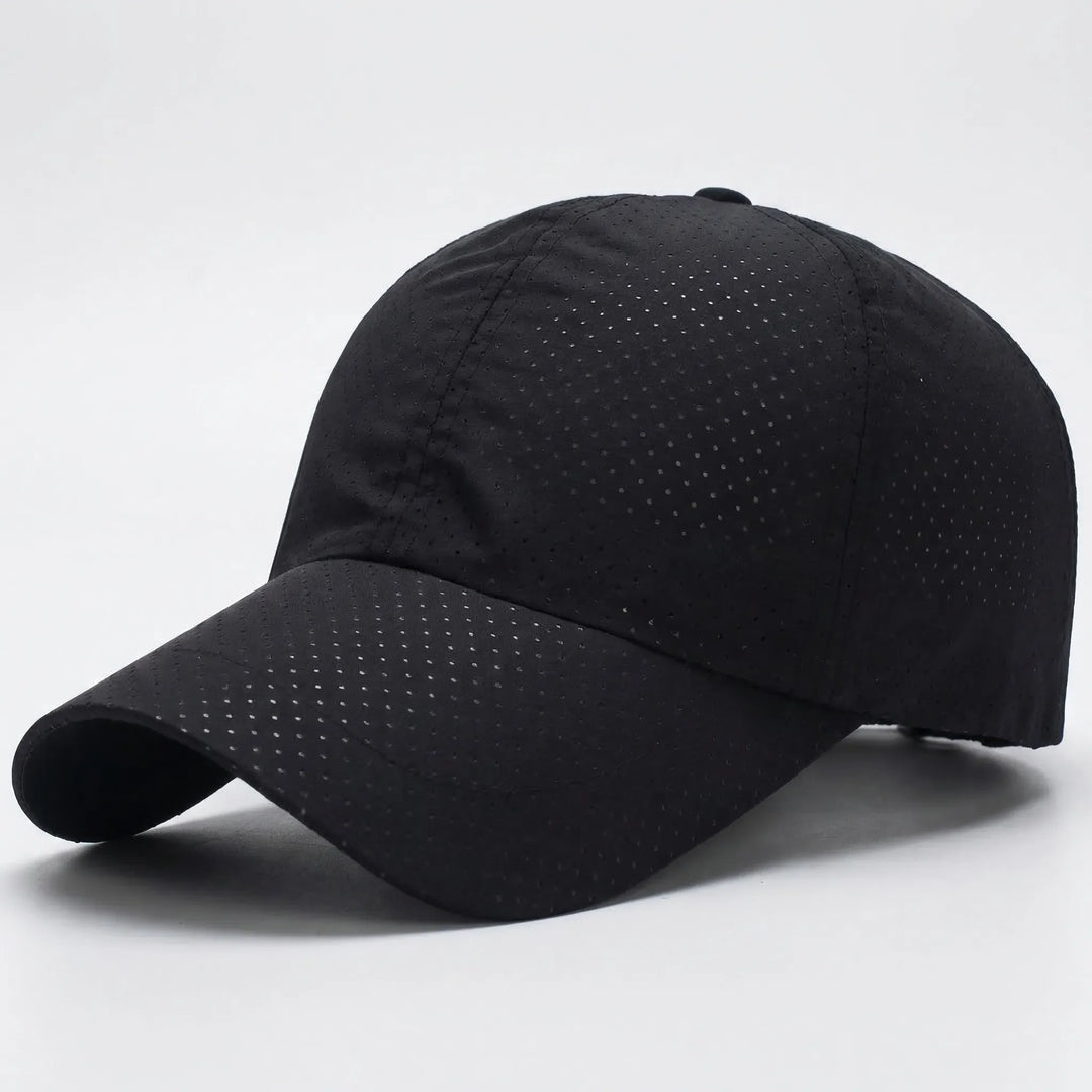 Perforated Breathable Baseball Cap with Adjustable Strap