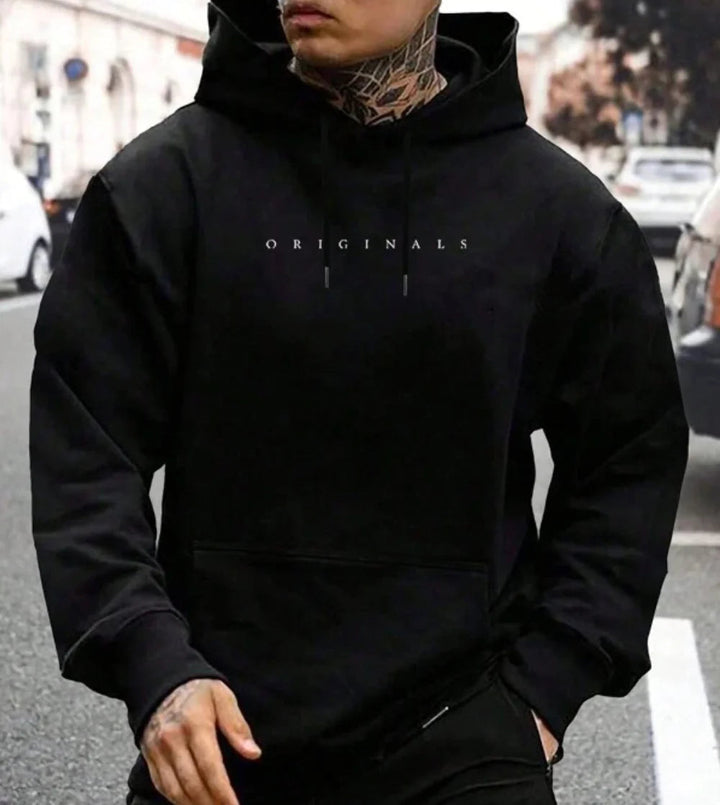 Men's Oversized Pullover Hoodie with Kangaroo Pocket