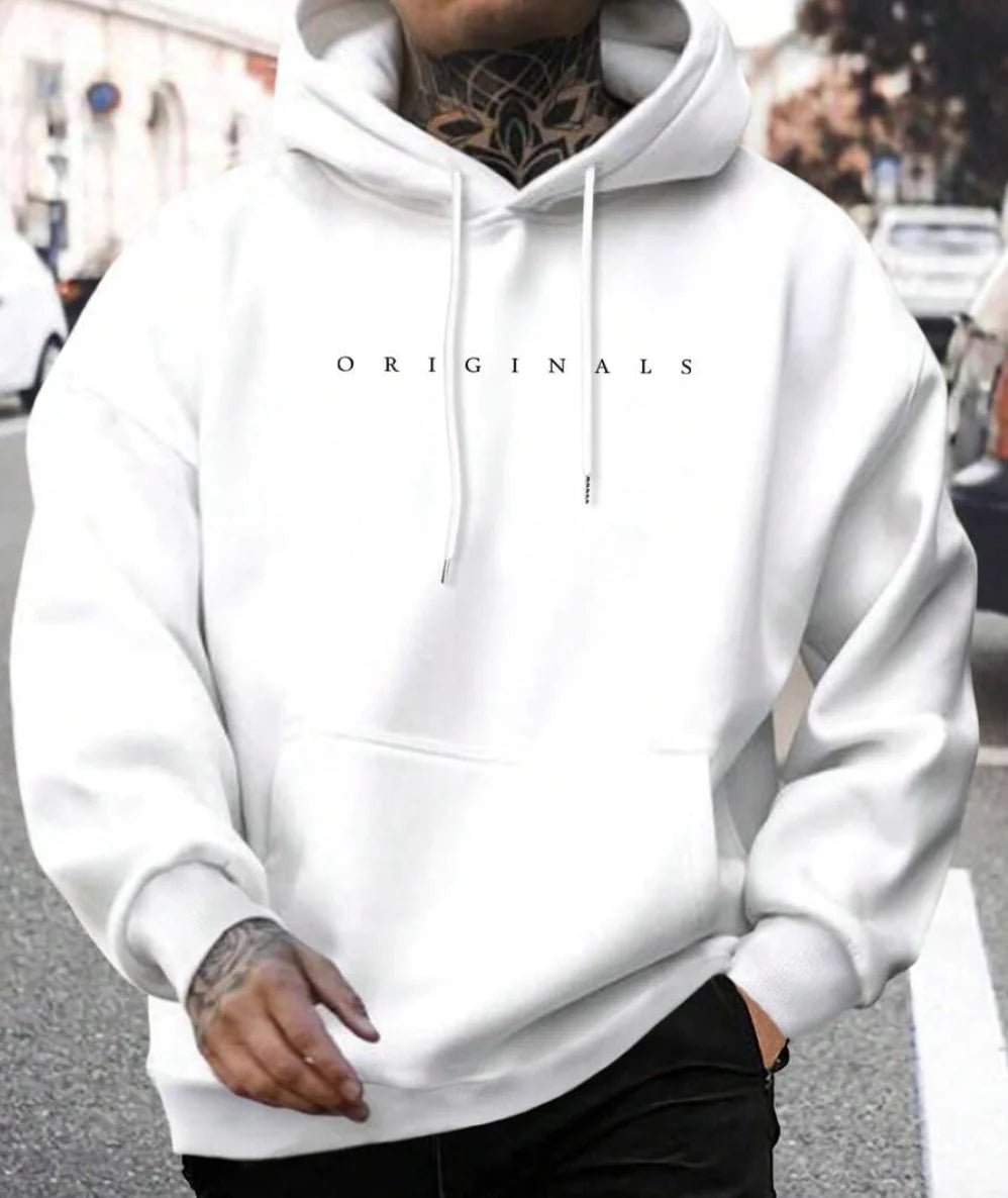 Men's Oversized Pullover Hoodie with Kangaroo Pocket