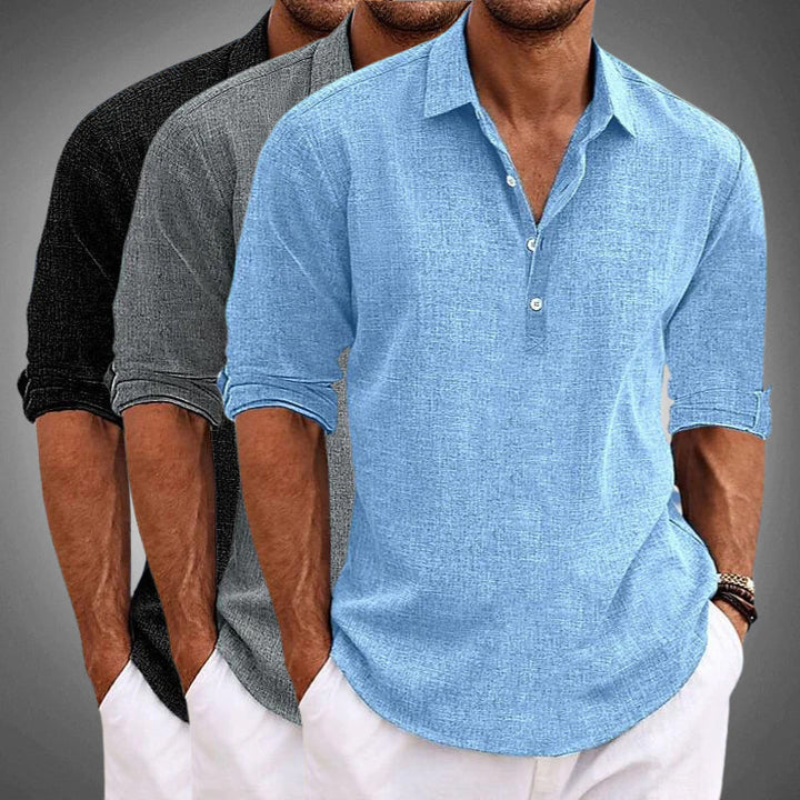 Men's Long Sleeve Henley Shirt