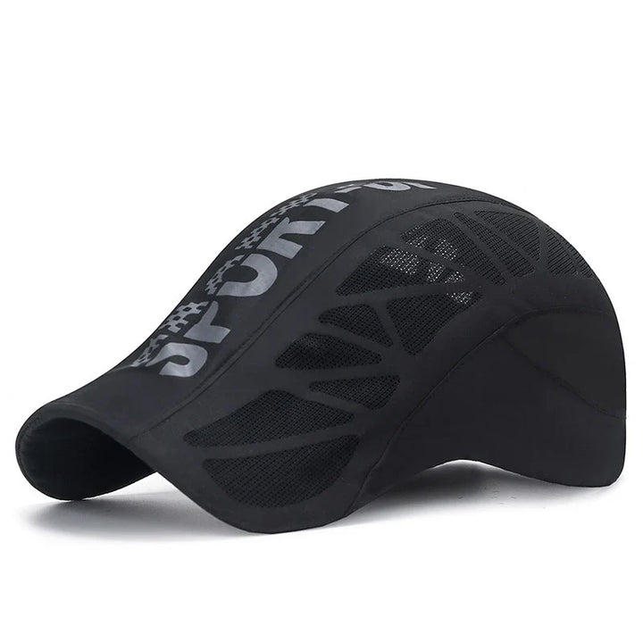 Mesh Panel Curved Brim Sport Cap