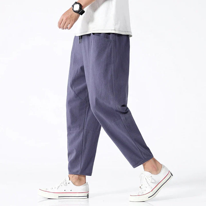 Relaxed Fit Drawstring Pants for Men