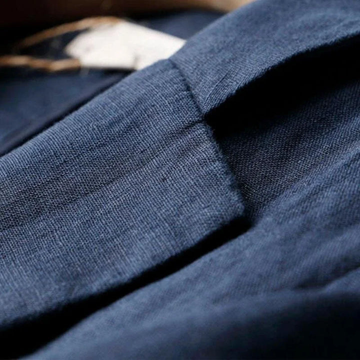 Relaxed Fit Linen Blazer for Women