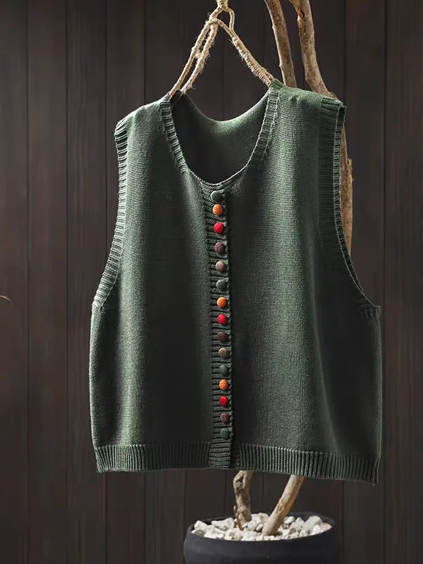 Sleeveless Knit Sweater Vest