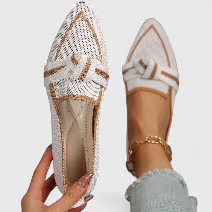 Pointed Toe Knit Ballet Flats
