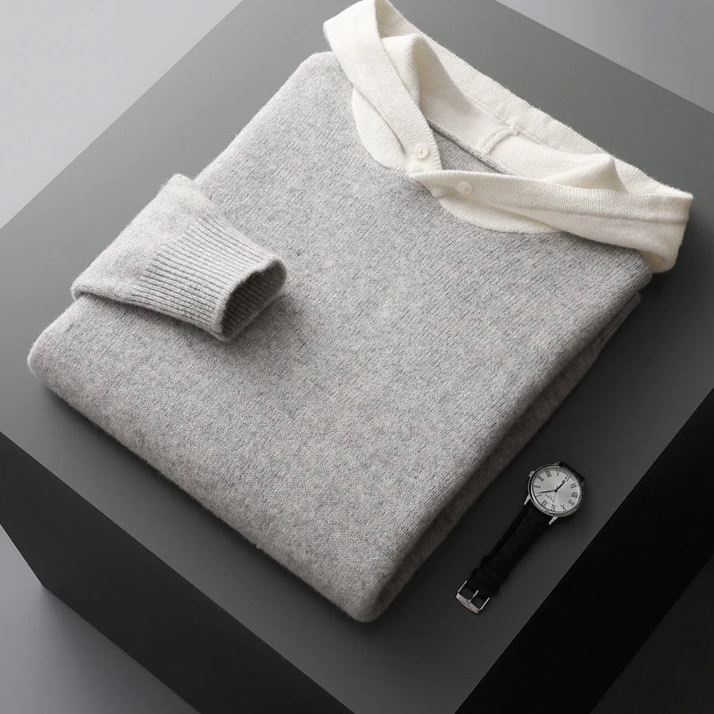 Lightweight Knit Hoodie Sweatshirt