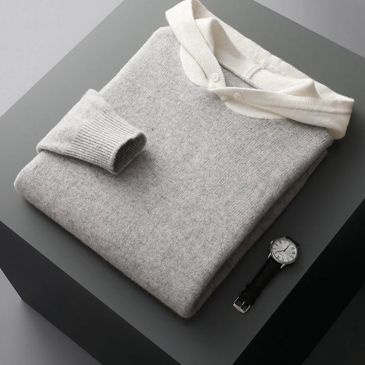 Lightweight Knit Hoodie Sweatshirt