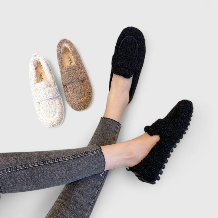 Cozy Sherpa Slip On Loafers