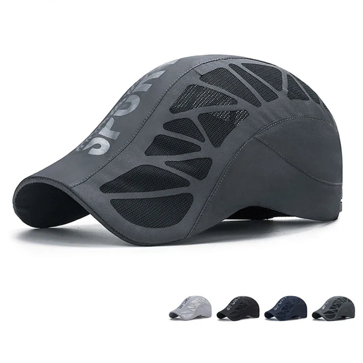 Mesh Panel Curved Brim Sport Cap