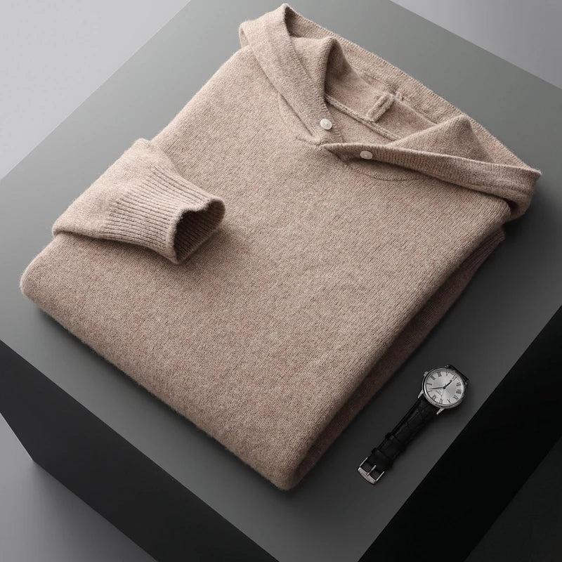 Lightweight Knit Hoodie Sweatshirt
