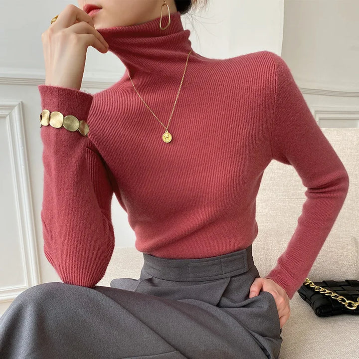 Women's Turtleneck Knit Sweater