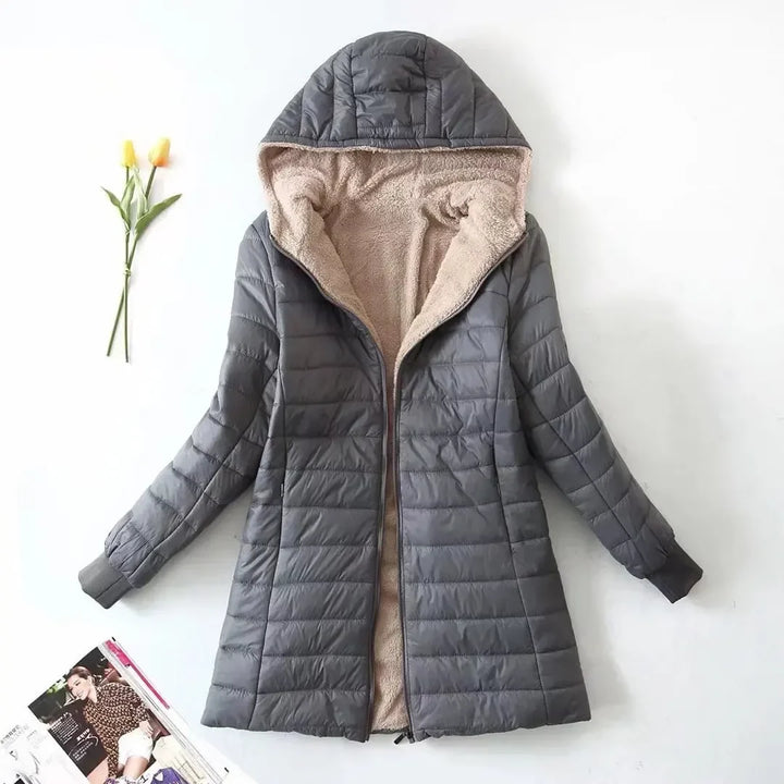Women's Hooded Fleece-Lined Puffer Jacket