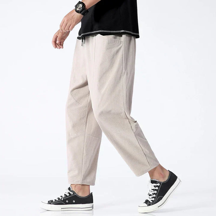 Relaxed Fit Drawstring Pants for Men