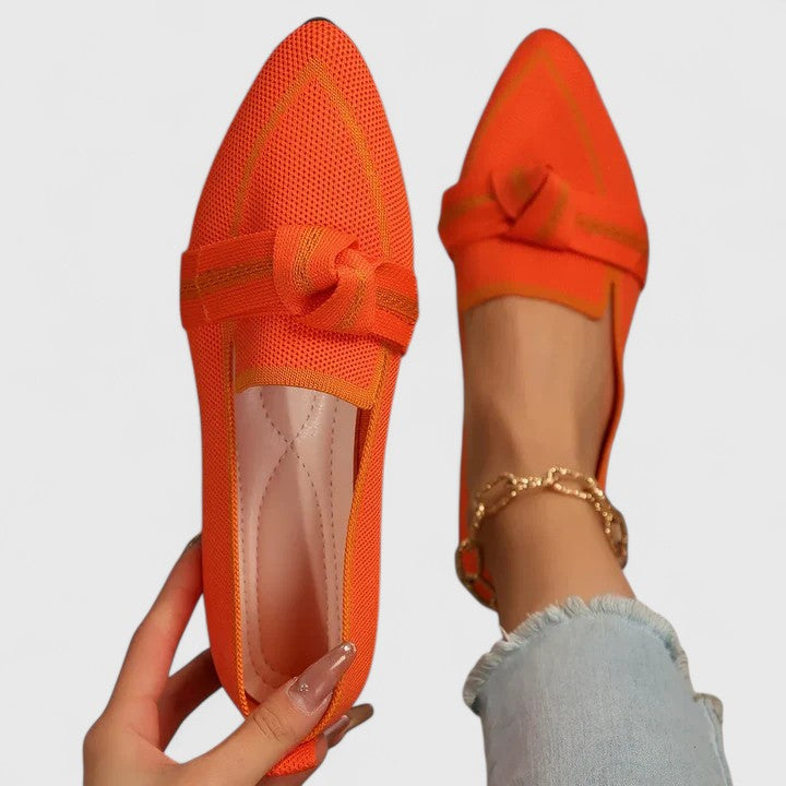 Pointed Toe Knit Ballet Flats