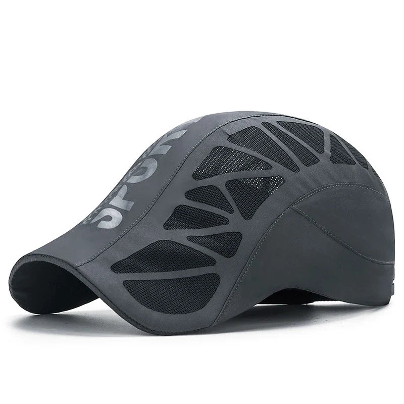 Mesh Panel Curved Brim Sport Cap