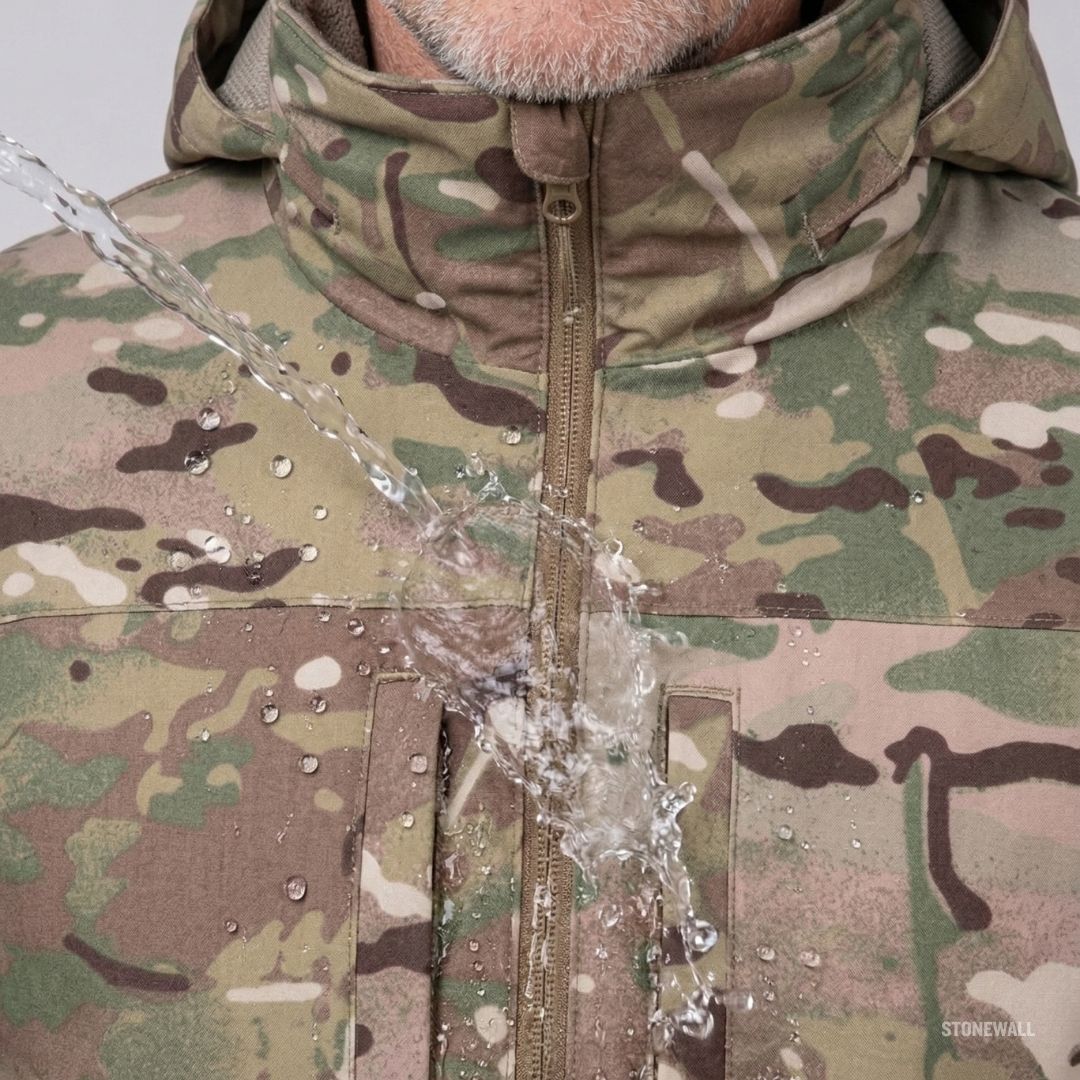 Men's Camo Hooded Jacket with Utility Pockets
