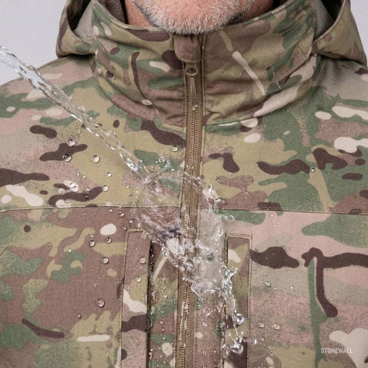 Men's Camo Hooded Jacket with Utility Pockets