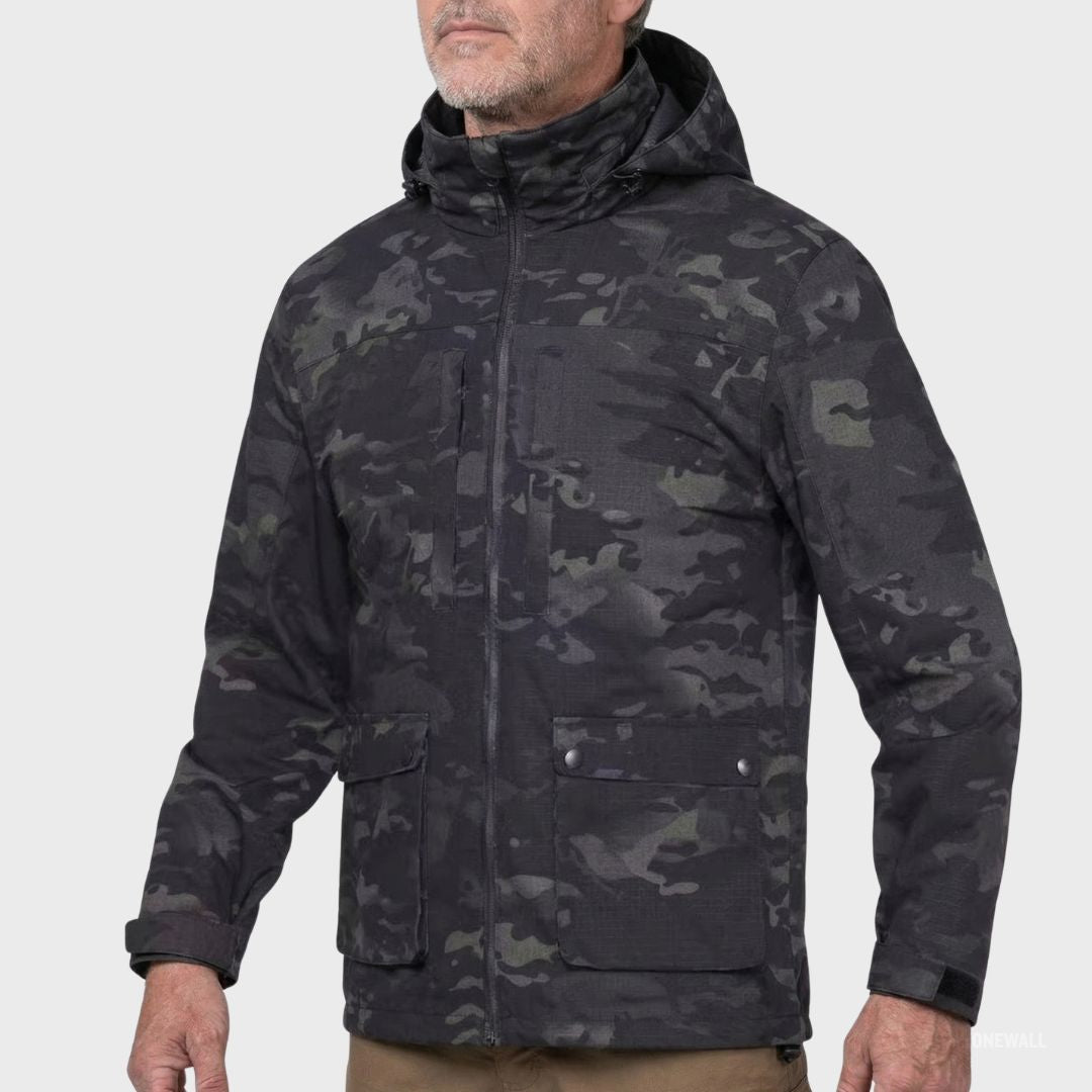 Men's Camo Hooded Jacket with Utility Pockets