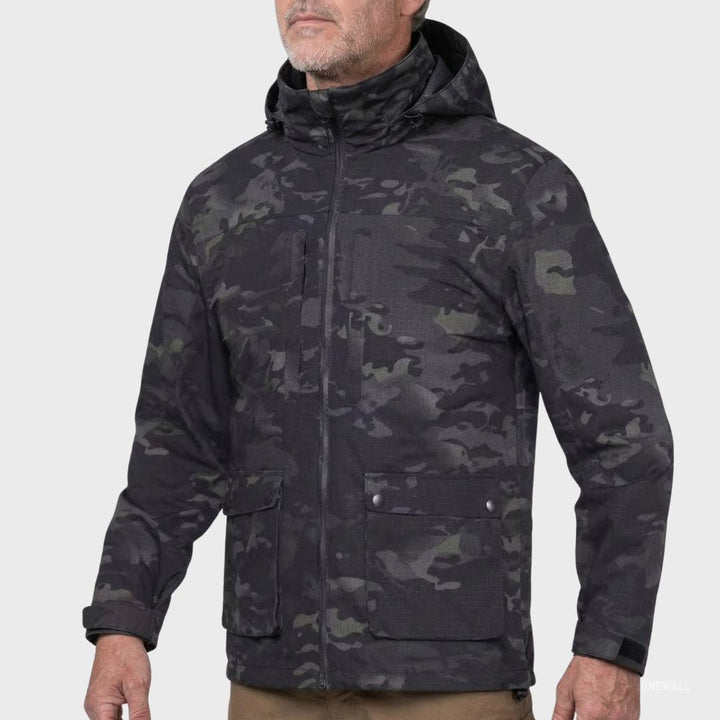 Men's Camo Hooded Jacket with Utility Pockets