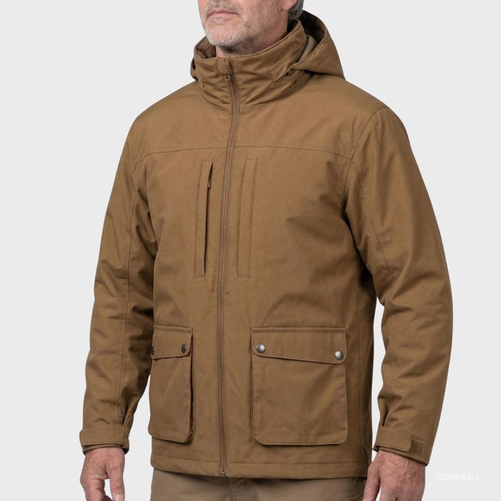 Men's Camo Hooded Jacket with Utility Pockets