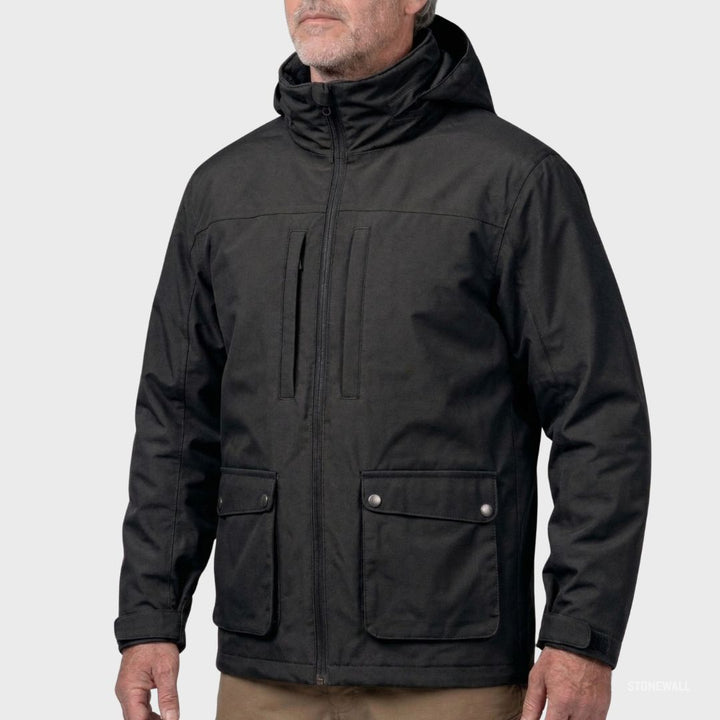 Men's Camo Hooded Jacket with Utility Pockets
