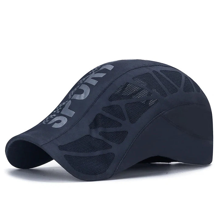 Mesh Panel Curved Brim Sport Cap