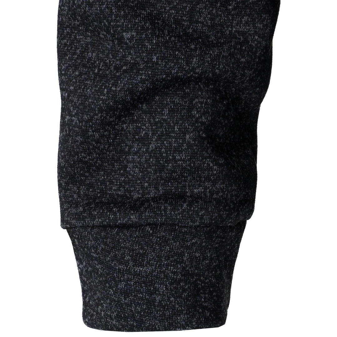 Men's Elbow Patch Button Collar Pullover