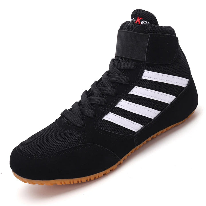 High-Top Wrestling Shoes with Lace-Up Closure