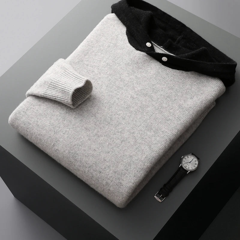 Lightweight Knit Hoodie Sweatshirt