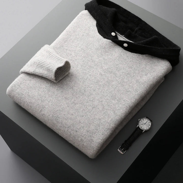 Lightweight Knit Hoodie Sweatshirt
