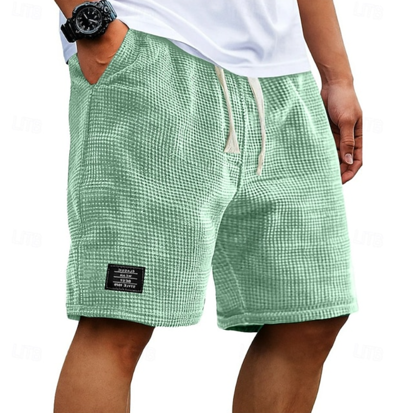 Lightweight Waffle Knit Shorts for Men
