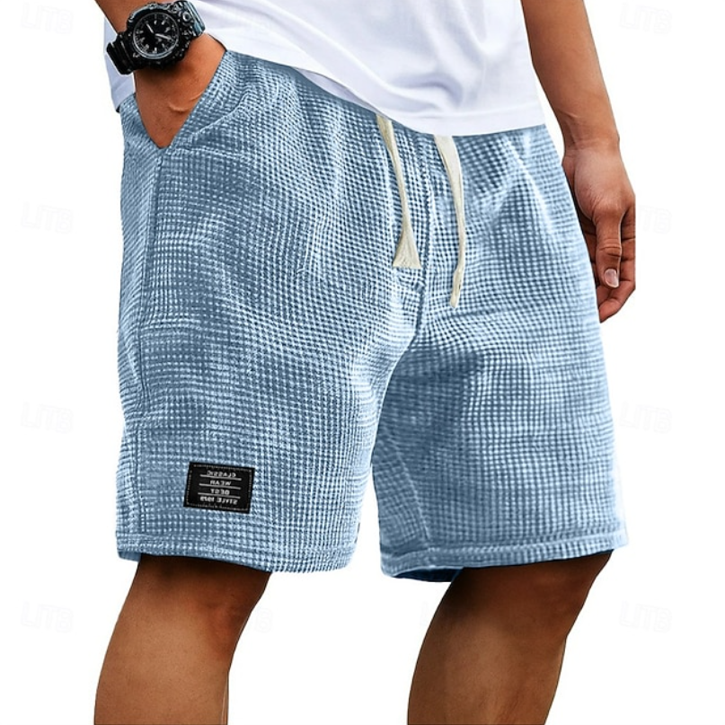 Lightweight Waffle Knit Shorts for Men