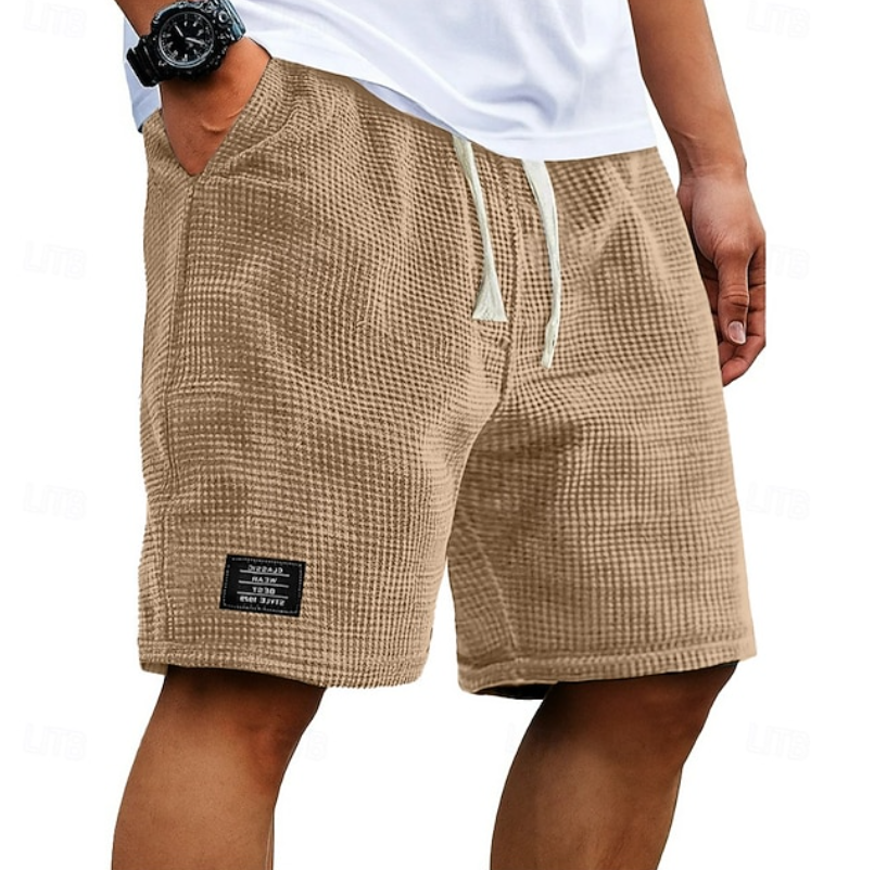 Lightweight Waffle Knit Shorts for Men