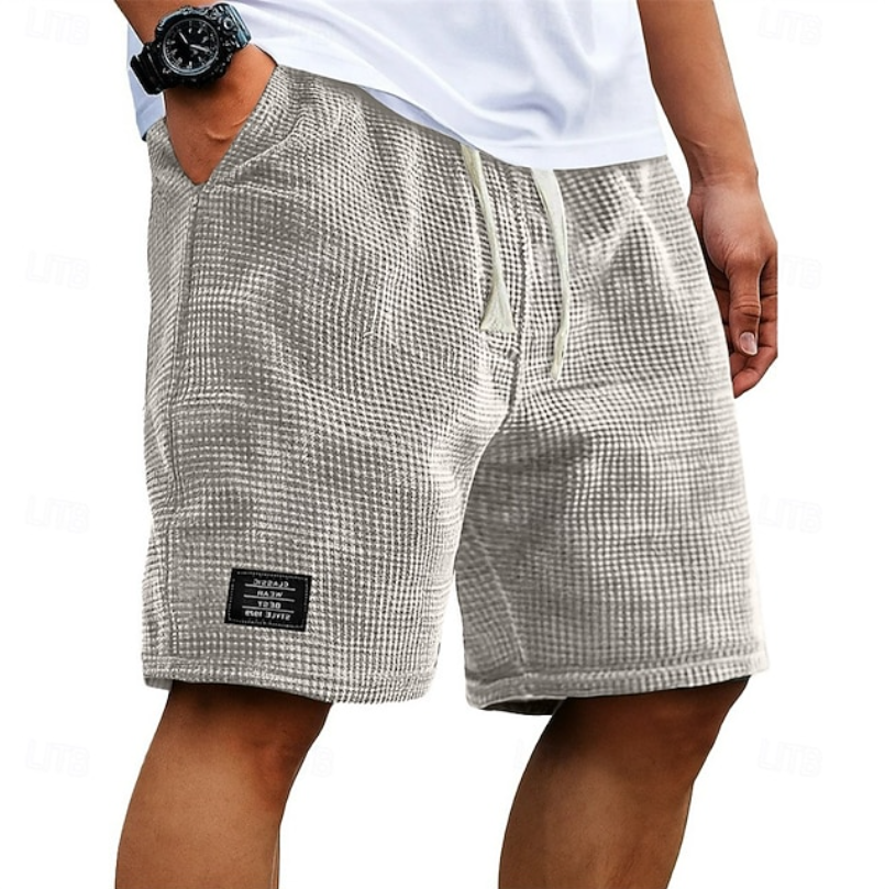 Lightweight Waffle Knit Shorts for Men