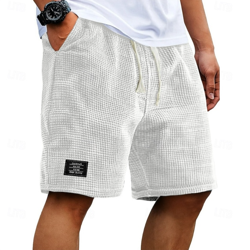Lightweight Waffle Knit Shorts for Men