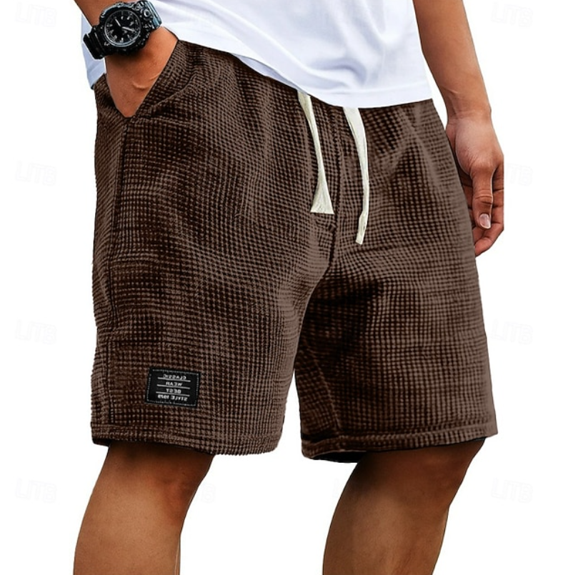 Lightweight Waffle Knit Shorts for Men