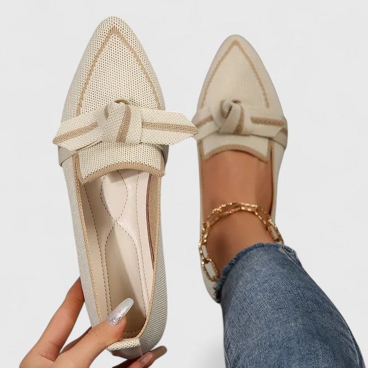 Pointed Toe Knit Ballet Flats