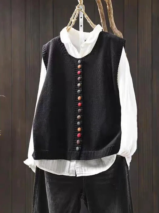 Sleeveless Knit Sweater Vest