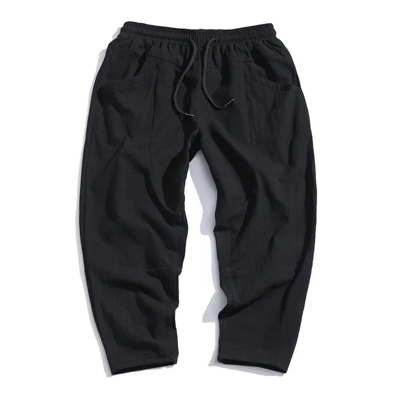 Relaxed Fit Drawstring Pants for Men