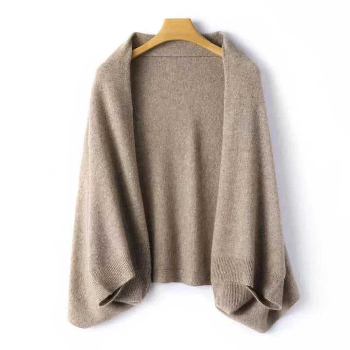 Women's Open Front Knit Shawl Cardigan