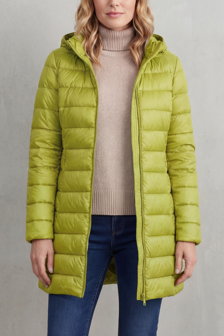 Women's Lightweight Hooded Down Puffer Jacket Longline