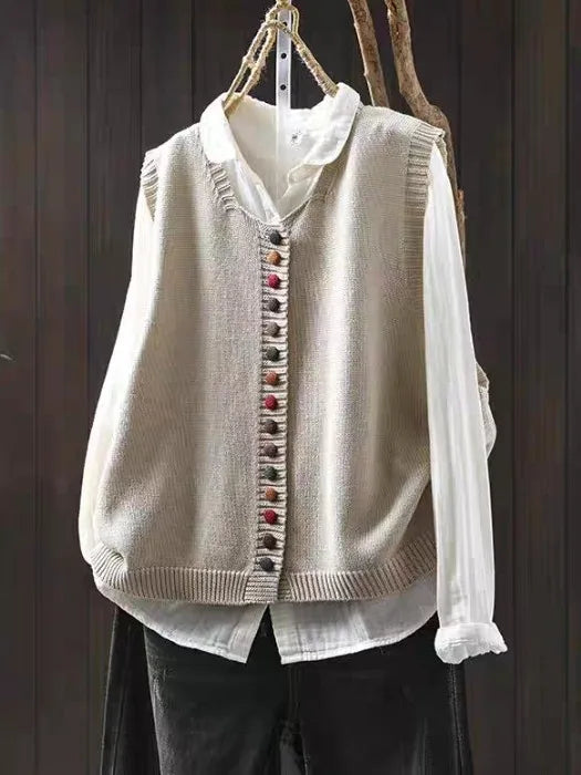 Sleeveless Knit Sweater Vest