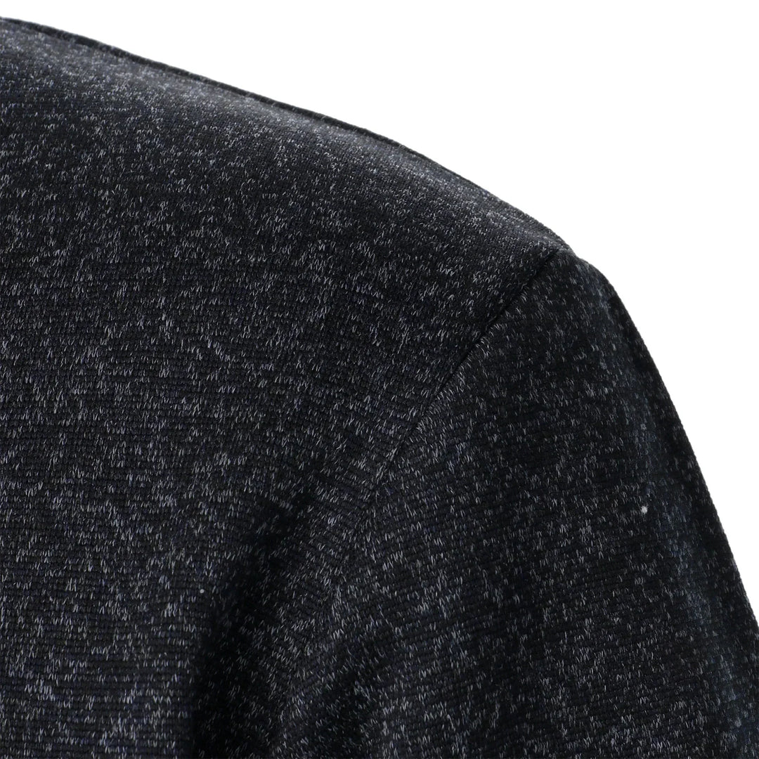 Men's Elbow Patch Button Collar Pullover