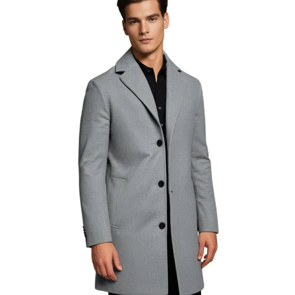 Men's Wool Blend Overcoat Regular Fit