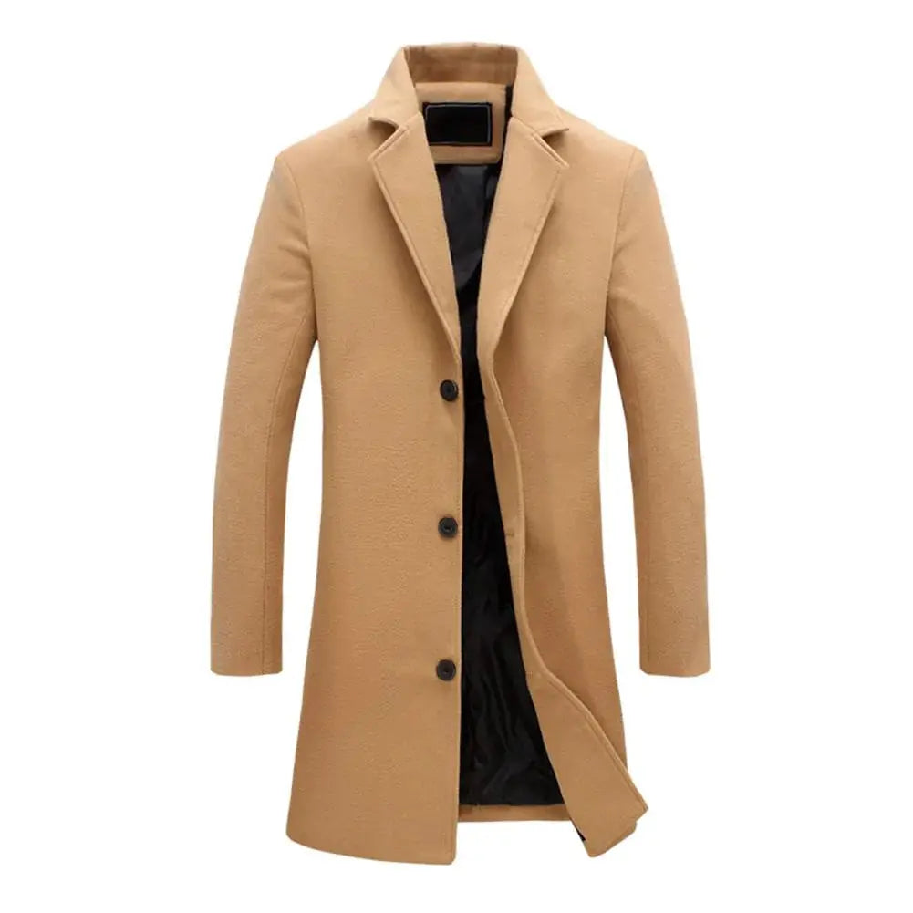 Men's Wool Blend Overcoat Regular Fit