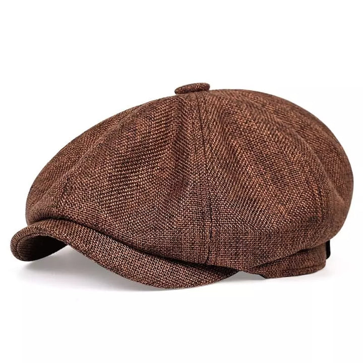 Men's Cotton Newsboy Cap with Adjustable Fit